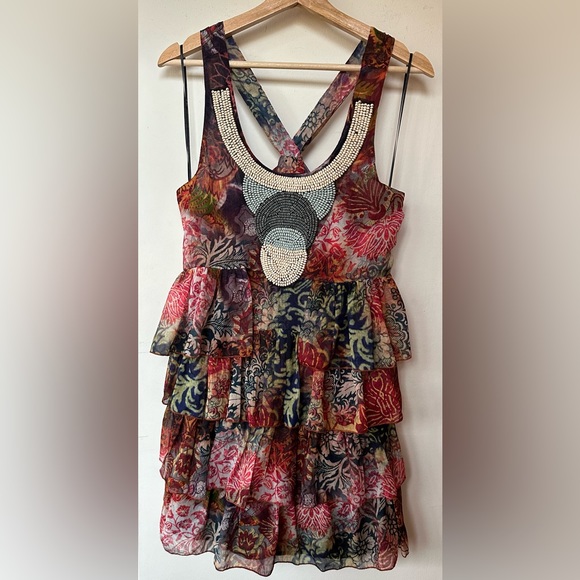 Desigual by Christian Lacroix Tiered Ruffle Halter Babydoll Dress - Picture 15 of 16